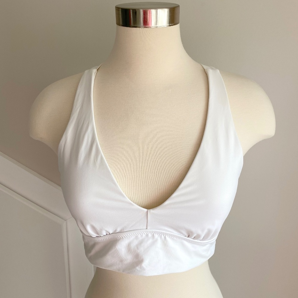 Athleta Plunge Bikini Top White - Size M